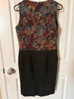 Etro Sleeveless Floral-Panel Sheath Dress - Black & Multicolor Floral
